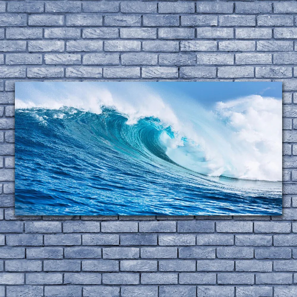 Duży obraz na płótnie Wzburzone Fale pod Niebem