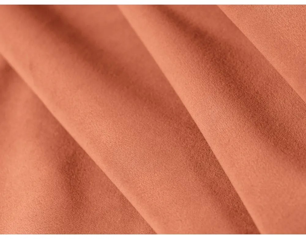 Różowa aksamitna sofa lewostronna 311 cm Paolo – Milo Casa