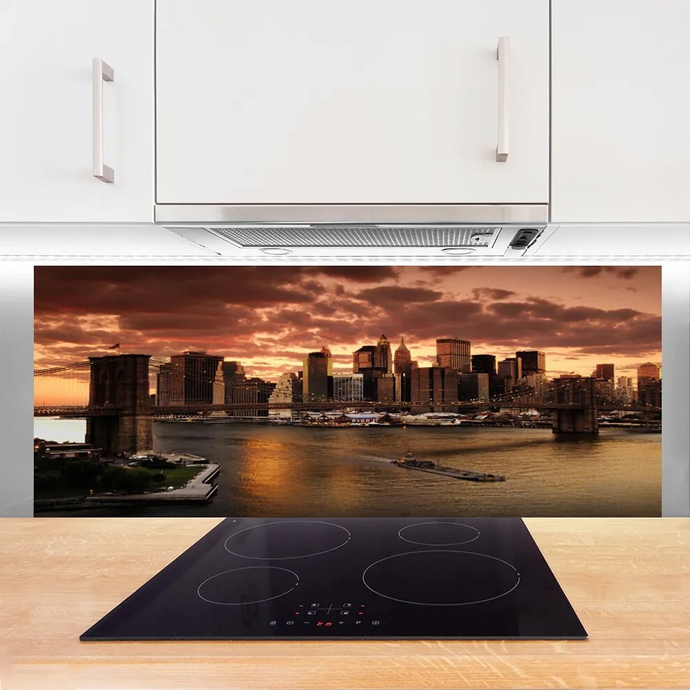 Panel Szklany Panorama Mostu Brooklińskiego