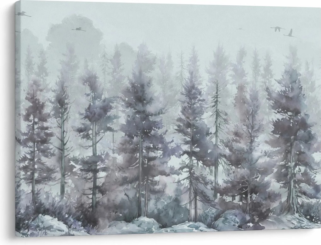 Obraz - Pine forest II, aquarel (70x50 cm)