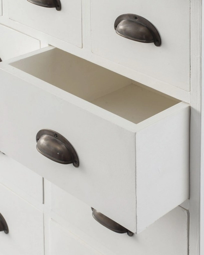 Komoda Brighton 11 szuflad white&natural