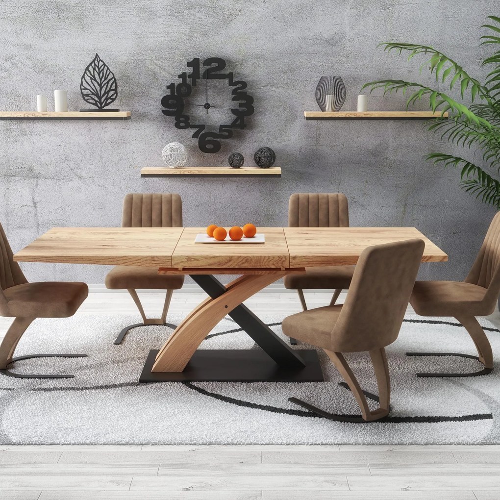 Tapicerowane krzesło do jadalni na jednej nodze K338