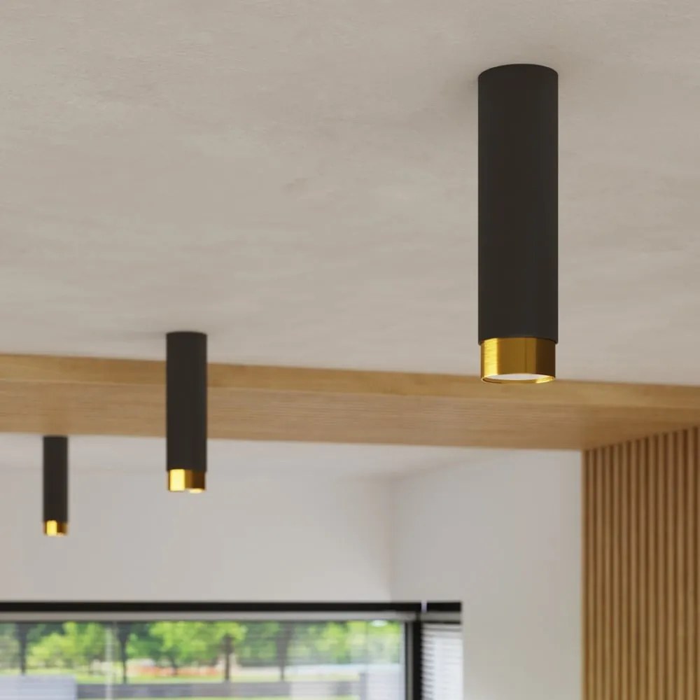 Lampa sufitowa w czarno-złotym kolorze Crown – Nice Lamps