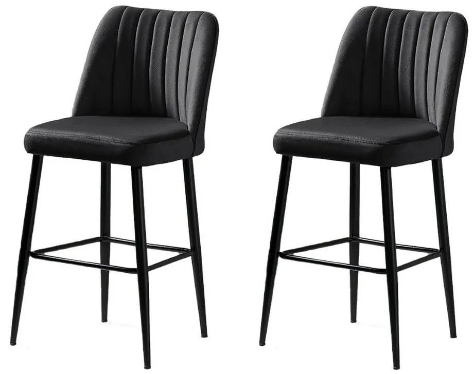 Zestaw krzeseł barowych Vento Anthracite and Black, 2 szt., 2 szt.