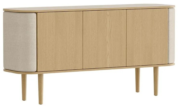 Beżowa niska komoda w dekorze dębu 150x75 cm Treasures – UMAGE