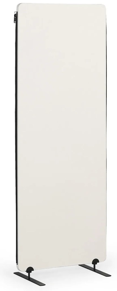 Akustyczny parawan, ścianka działowa 160 x 60 cm, 3 sztuki w opakowaniu, powierzchnia tekstylna, połączenia na zamek błyskawiczny, biały