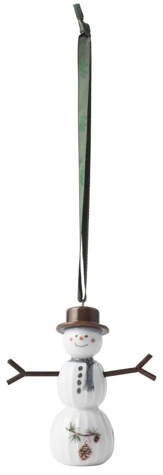 Porcelanowa ręcznie malowana ozdoba świąteczna ø 4 cm Hammershøi Snowman – Kähler Design