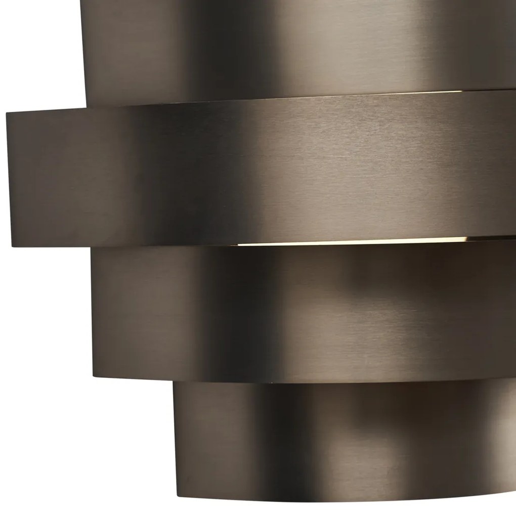 Nowoczesny kinkiet w kolorze gunmetal z LED z 3-stopniową regulacją ściemniania - Lines