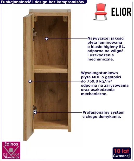 Nowoczesna szafka łazienkowa w kolorze dębu - Dafo 4X