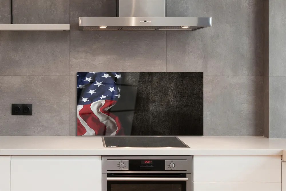 Szklany Panel Amerykański Sztandar Państwowy