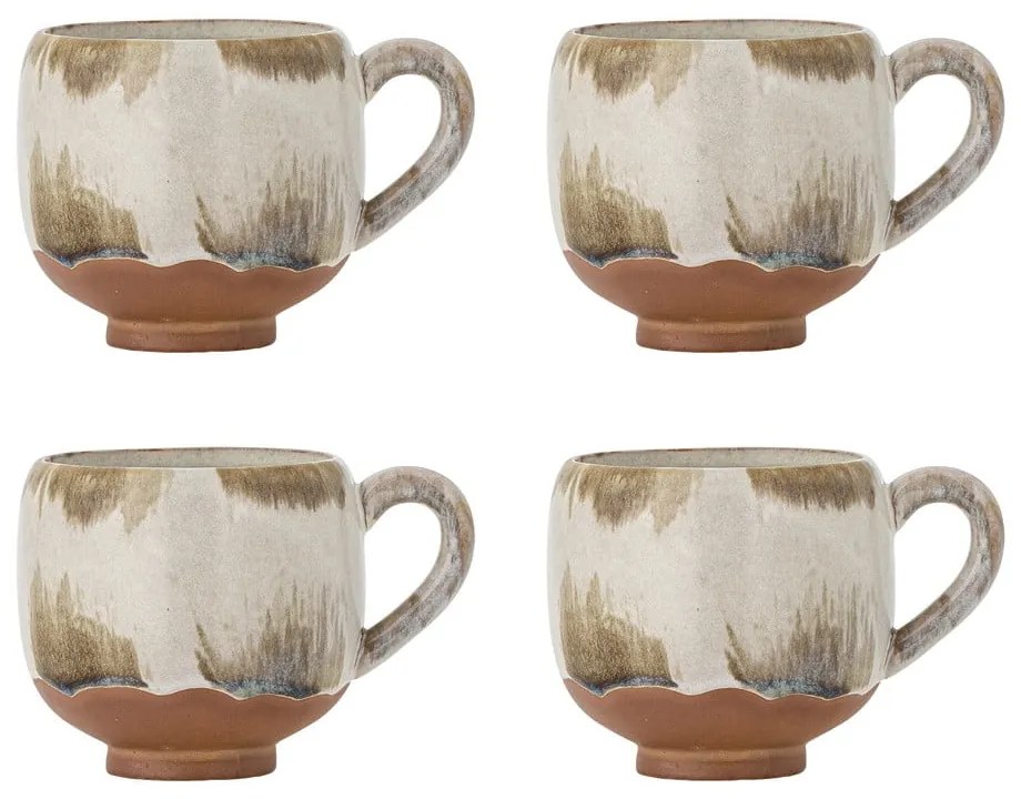 Kamionkowe filiżanki do cappuccino zestaw 4 szt. 200 ml Jade – Bloomingville