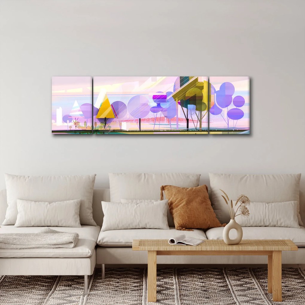 Obraz - Abstrakcja, krajobraz (170x50 cm)