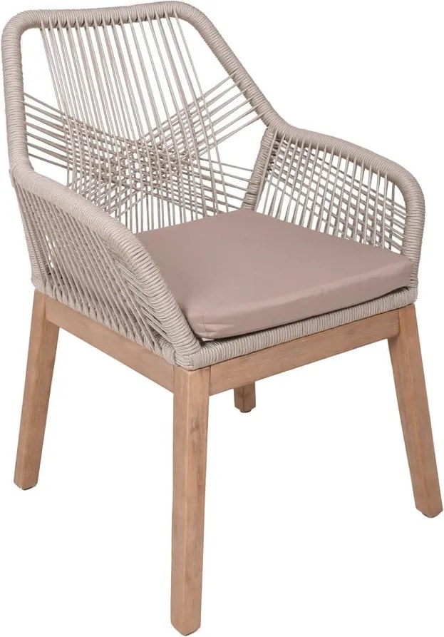 Beżowe drewniane krzesło ogrodowe Pomona – Garden Pleasure