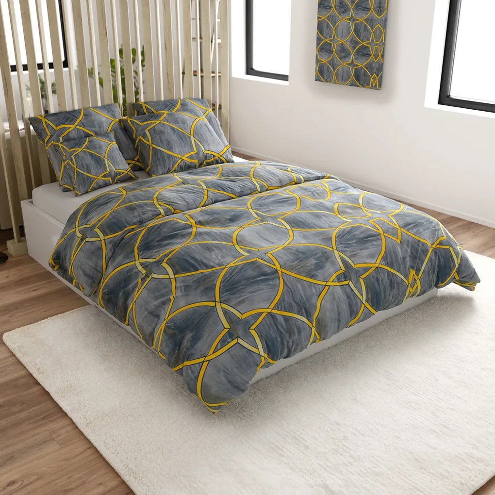 PrzytulneMieszkanie.pl PrzytulneMieszkanie.pl Pościel z mikrofibry RYNETH szara Rozmiar pościeli: 70 x 80 cm | 140 x 200 cm