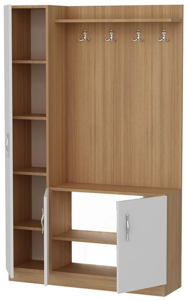 Zestaw do przedpokoju Naturel White and Teak