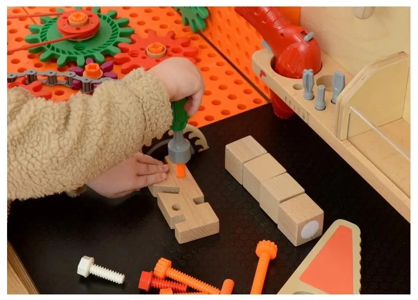 Masterkidz drewniany warsztat xxl montessori stem z narzędziami