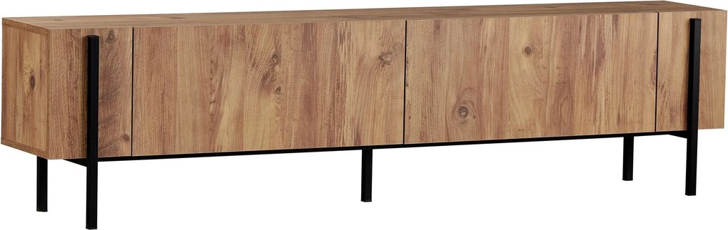Stolik RTV ZENORI 180 cm, sosna Atlantic/czarny