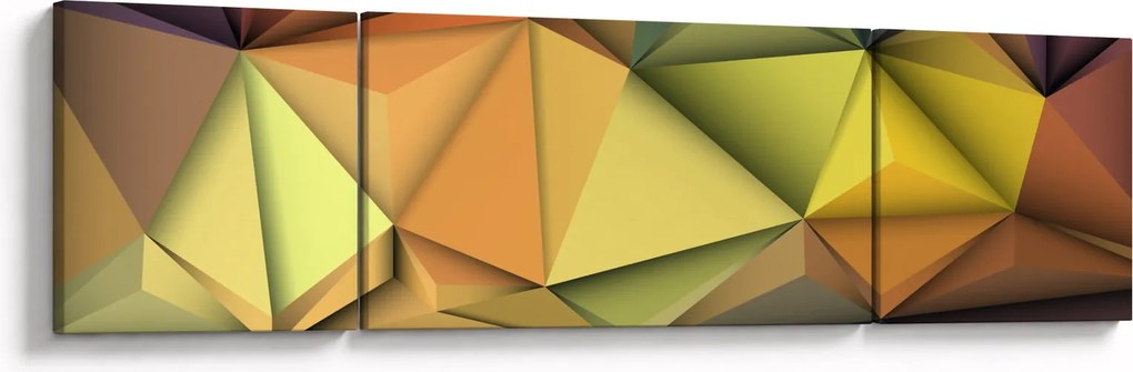 Obraz - Wielokątna abstrakcja 3D (170x50 cm)