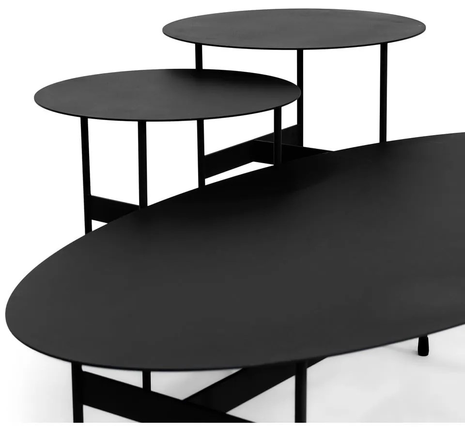 Czarny metalowy stolik 39x120 cm Mira – Spinder Design