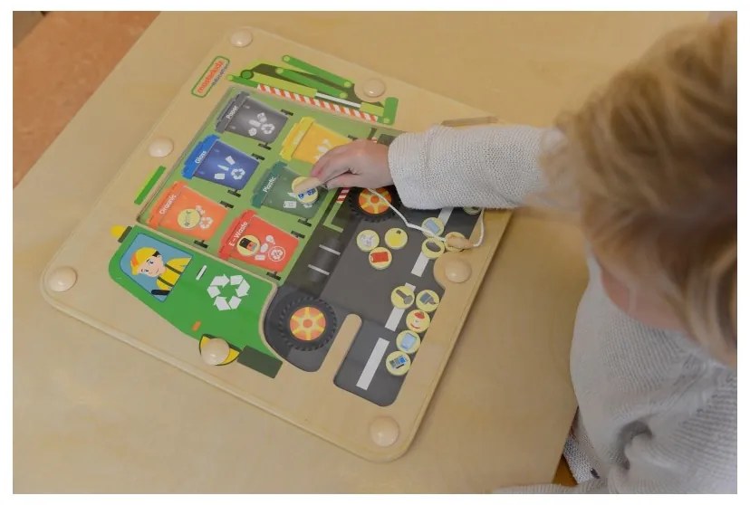 Sortowanie śmieci segregowanie odpadów edukacyjna tabliczka dla dzieci masterkidz