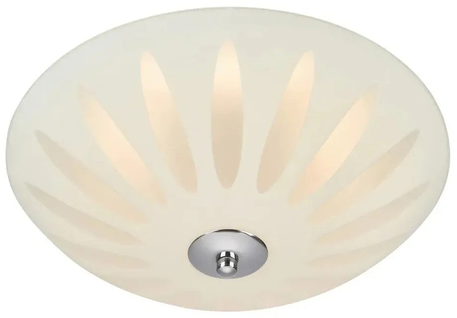 Biała lampa sufitowa ze szklanym kloszem Petal – Markslöjd