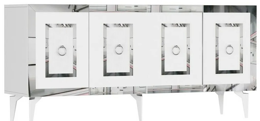 Szafka Karya White and Silver