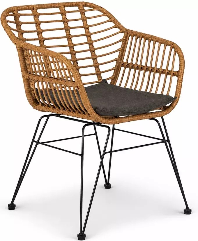 Krzesło rattanowe Richly – eleganckie, ergonomiczne i odporne na warunki atmosferyczne, idealne do wnętrz