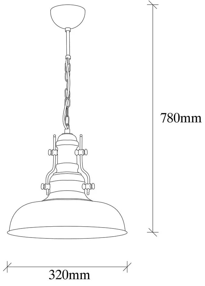 Czarna lampa wisząca z metalowym kloszem ø 32 cm Berceste – Opviq lights