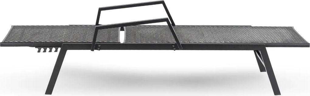 Leżak Ogrodowy ROULE Technorattan Czarny