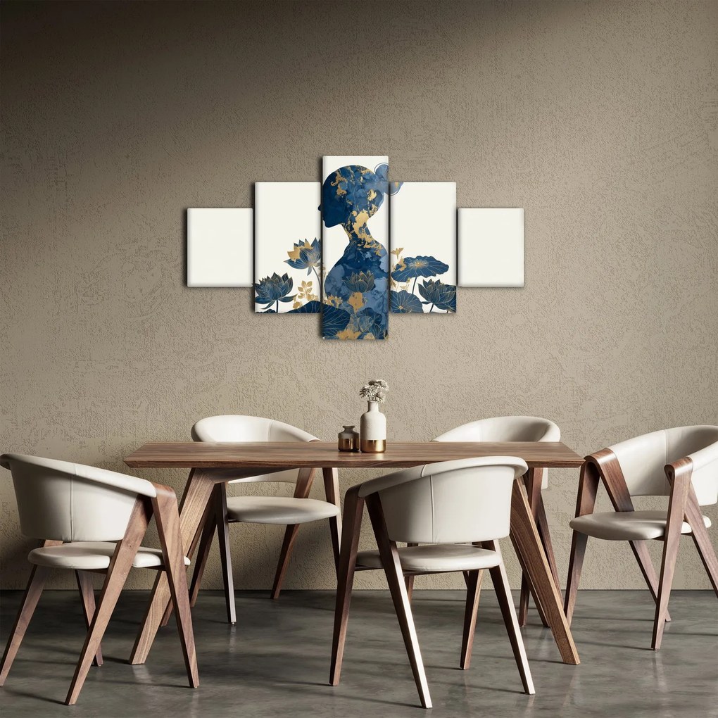 Obraz - Marmurowy profil kobiety (125x70 cm)