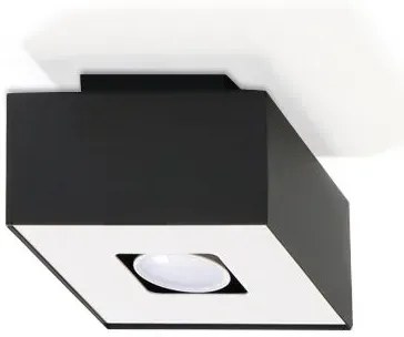 Designerski kwadratowy plafon E773-Sofis - czarny