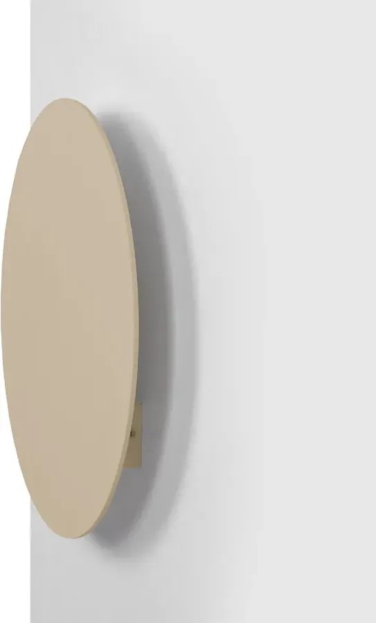 Kinkiet metalowe koło 30 cm nowoczesny beżowy C0-L35