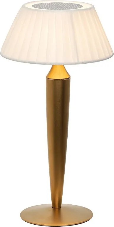 Lampa stołowa Flaminia Zafferano LED Touch z akumulatorem – klasyczny design bezprzewodowy, kolor złoty