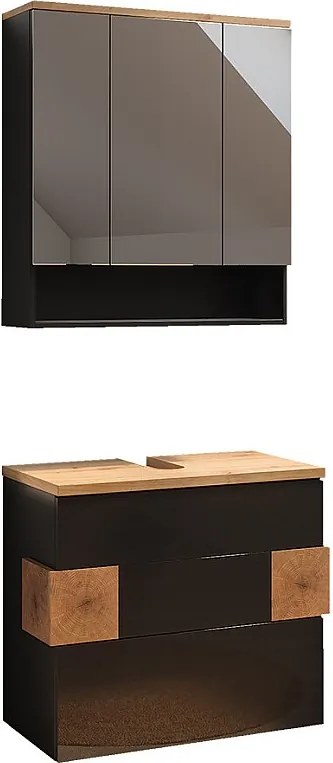 Zestaw mebli łazienkowych antracyt 70x37x64.5 eden