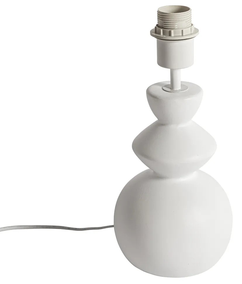 Designerska lampa stołowa biała ceramiczna 15 cm bez klosza - Alisia