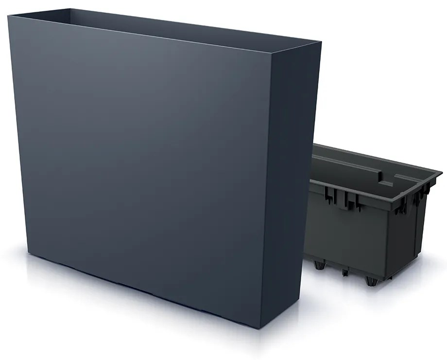 Skrzynka ogrodowa 58 x 18 x 49,8 cm Urbi Case T antracyt PROSPERPLAST