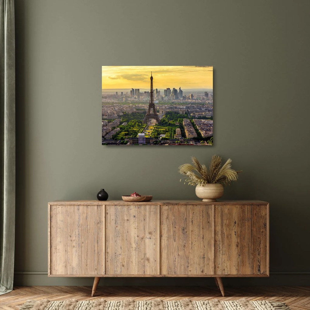 Obraz na szkle - Panorama Paryża (70x50 cm)