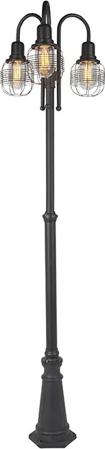 Inteligentna lampa zewnętrzna czarna 3-punktowa IP44 z WiFi ST64 - Guardado