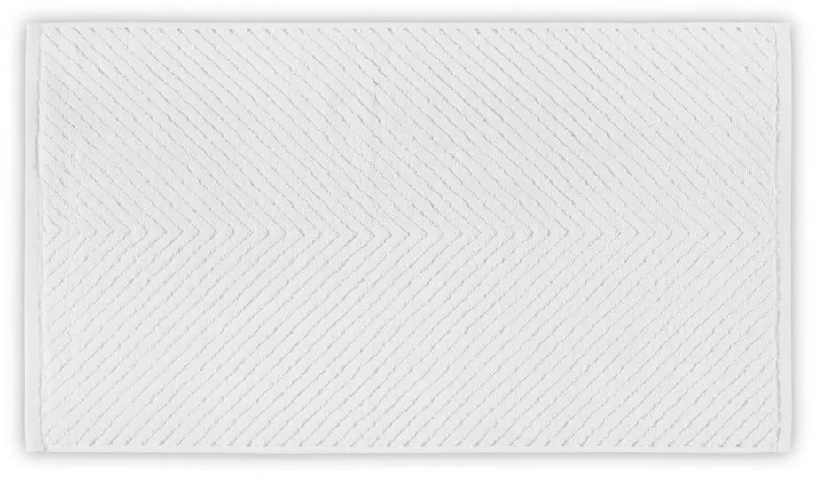 Biały bawełniany ręcznik 71x40 cm Chevron – Foutastic