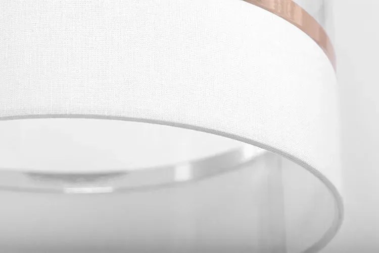 Biała elegancka lampa ścienna z abażurem - A546-Delato