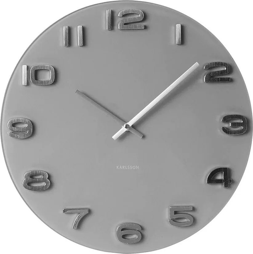 Zegar ścienny Vintage Round - Szary - Ø35cm