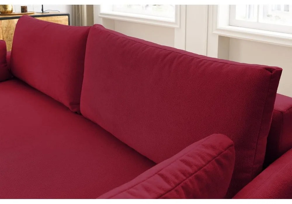Bordowa rozkładana sofa 211 cm Marcel – Bobochic Paris