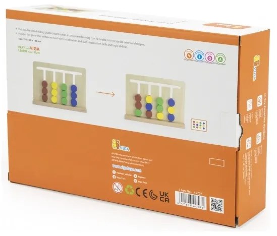 Viga gra logiczna odwzoruj kolory i figury montessori