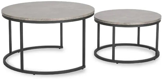 Komplet industrialnych stolików kawowych beton S4-M95