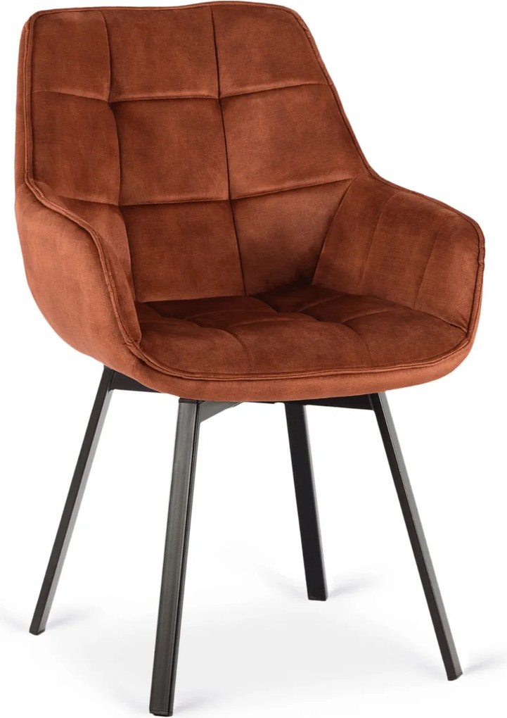 Pikowane krzesło obrotowe z lamówką Luna