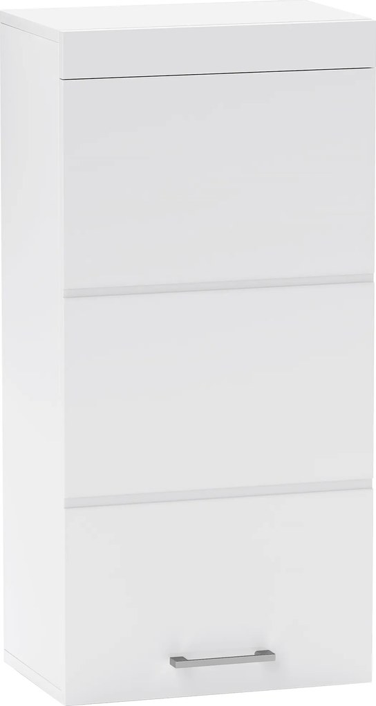 HOMCOM Szafka Łazienkowa Dwupoziomowa, montowana na ścianie, Płyta wiórowa, MDF, Biały