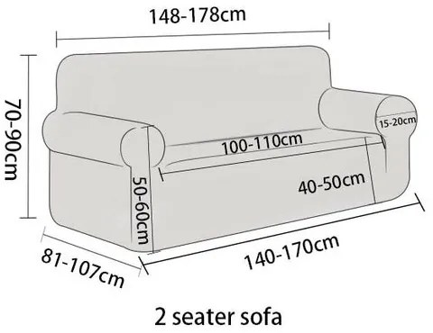 4Home Elastyczny pokrowiec na 2-osobową kanapę Magic clean niebieski, 145 - 185 cm