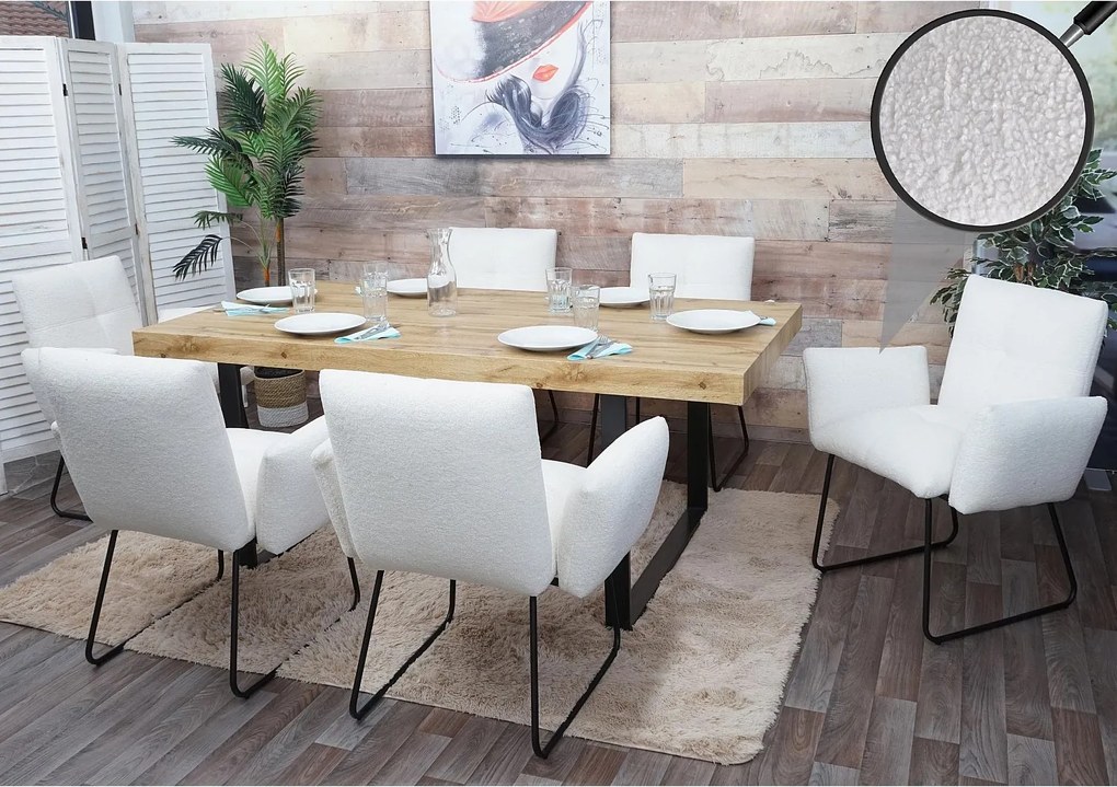 Krzesło do jadalni MCW-K34 (zestaw 2 sztuk),  biały