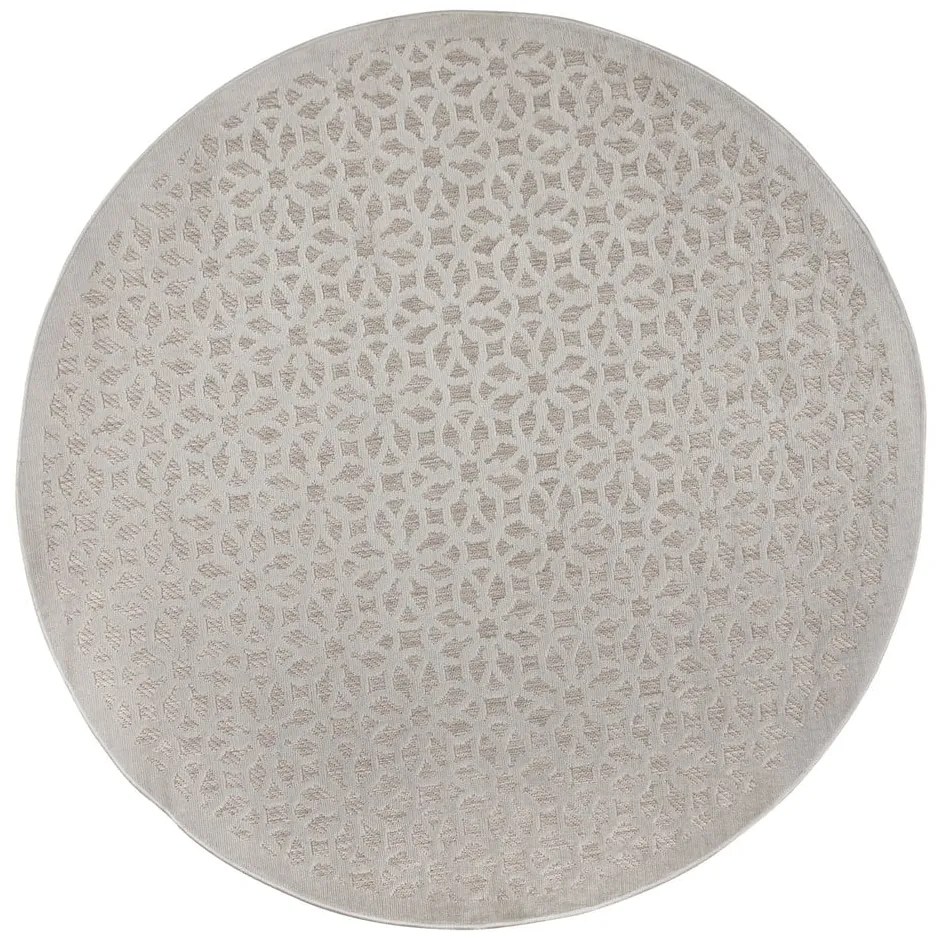 Szary okrągły dywan odpowiedni na zewnątrz ø 160 cm Argento – Flair Rugs