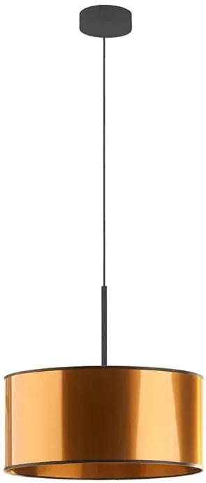 Miedziany żyrandol z okrągłym abażurem 30 cm - 3X EX871 A5-S33